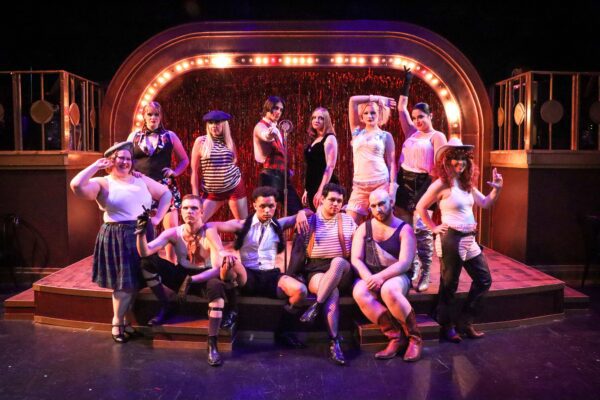 Performers at Berlin's Kit Kat Club in Music Guild's "Cabaret."