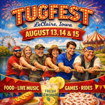 The River Activity Eddy Award will go to Tug Fest, founded in 1987 in LeClaire and Port Byron, which will return with its annual fun festival (including several tugs of war across the Mighty Mississippi) in August.