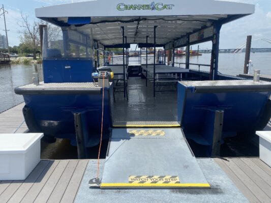 The Channel Cat water taxi has a capacity of 49 people and will feature live music for the first time this summer, its 31st season.