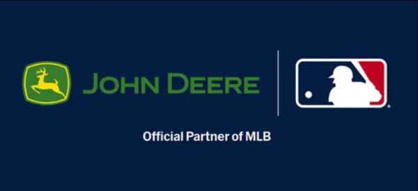 The logos of John Deere and Major League Baseball