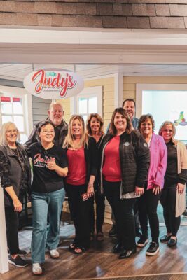 The ribbon cutting celebration at Little Judy's in Galesburg