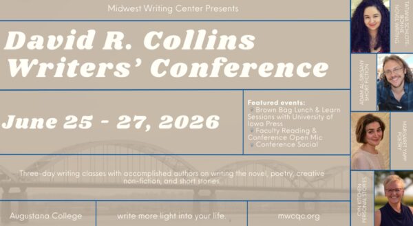 Collins Writers’ Conference On Tap at Augustana in Rock Island June 24-27