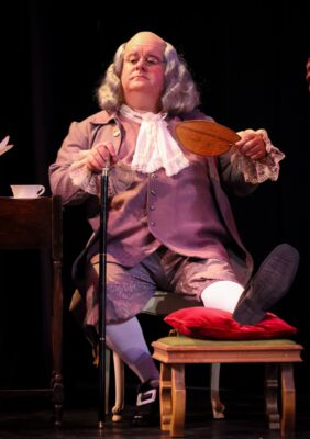 Bob Manasco plays Ben Franklin in the new Music Guild production.