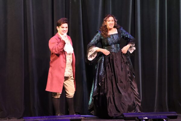 Matthew Call as John Adams with Hillary Erb as Martha Jefferson.