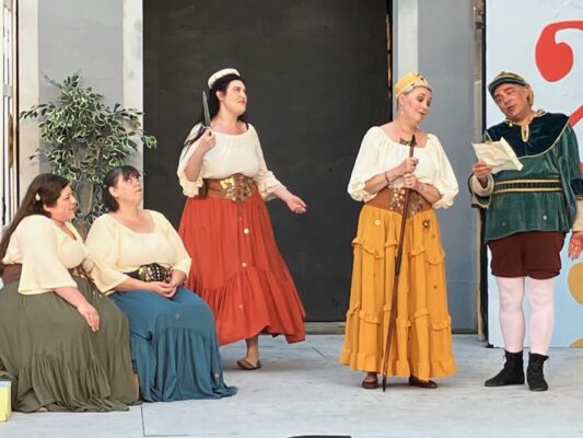A scene from "Love's Labour's Lost" at Genesius Guild, Rock Island, running through June 14 (photo by Jonathan Turner).