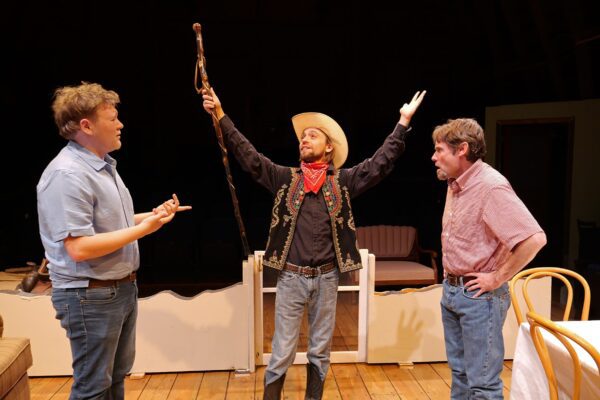 Ethan Sundeen, left, Jacob Lund, and Gregory O'Neill in "The Rainmaker" at Richmond Hill, Geneseo.