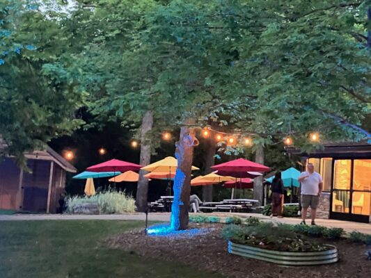 Part of the TLP Beer Garden, which serves food and drink and hosts pre-show cabarets. (photo by Jonathan Turner)